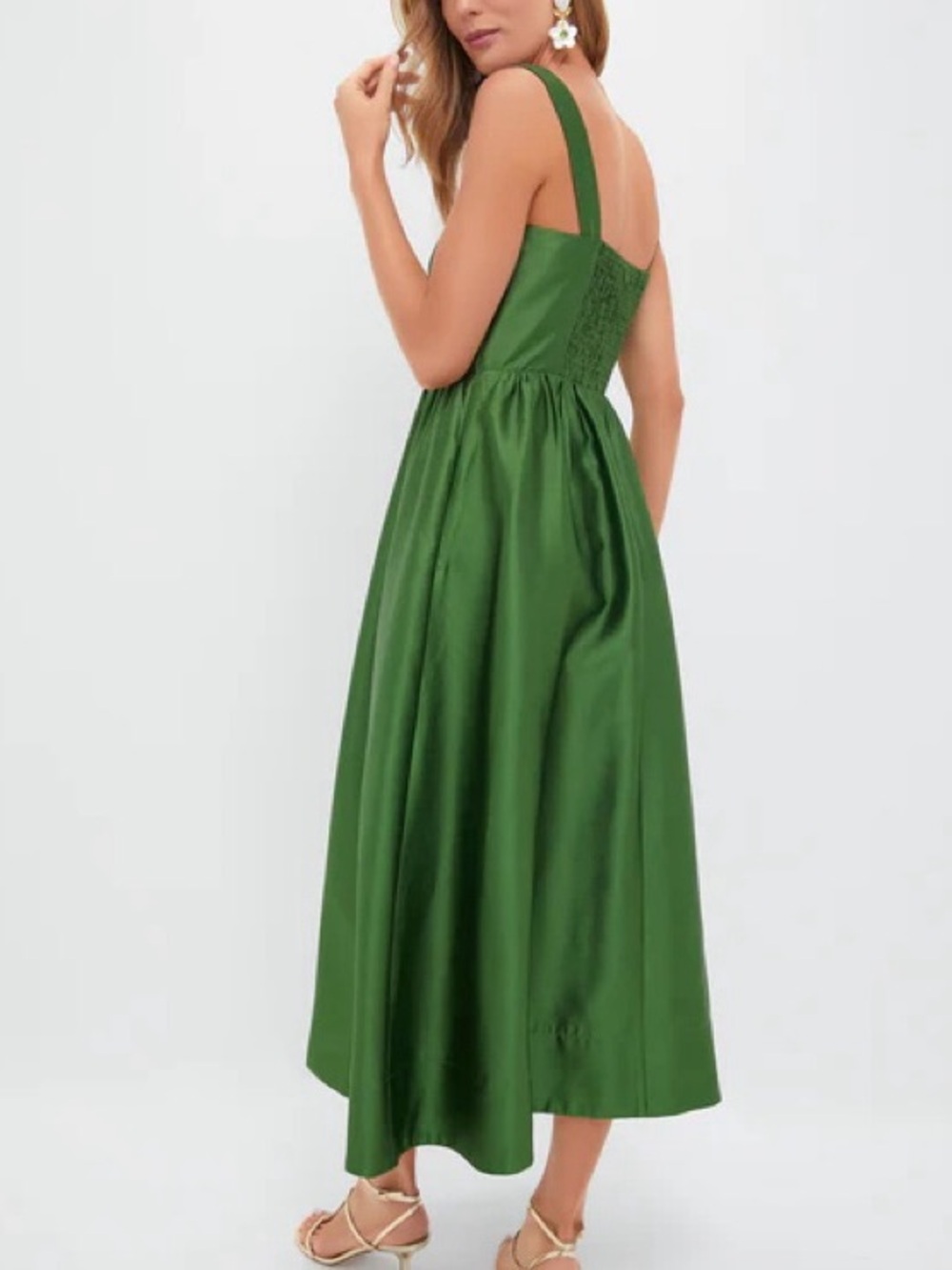 TUCKERNUCK Green Dupioni Esme Dress